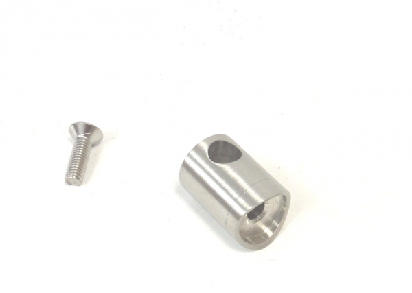 Edelstahl Querstabhalter für Stab Ø12mm Anschluss 42,4mm