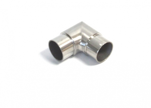 Edelstahl Steckecke Eckbogen 90° scharf für Rohr Ø 42,4 x 2,0mm