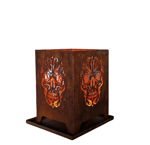 Mini - Feuerkorb Totenkopf inkl. Partylicht