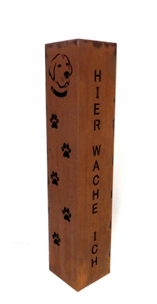 Edelrost Säule Hund
