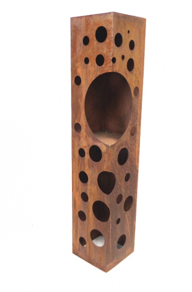 Edelrost Säule Bubble round