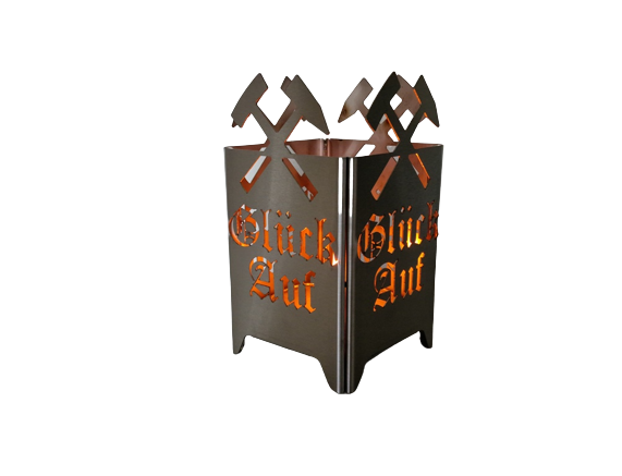 Edelstahl Mini Feuerkorb Glück Auf 